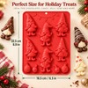 1-Piece Christmas Gnome Ornament Silicone Chocolate Mold, 10-Cavity