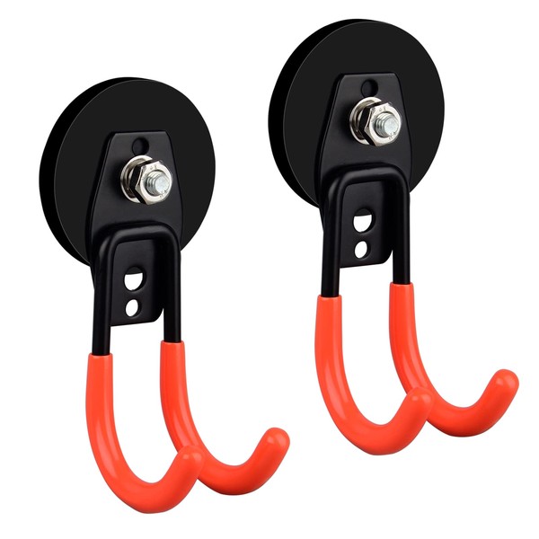 ULIBERMAGNET Garage Strong Magnetic Hooks, 2 Pack Heavy Duty Large