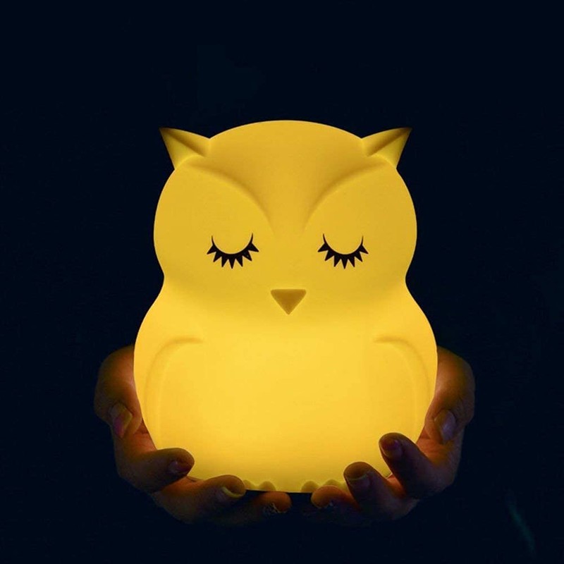 Tianhaixing Animal-Shaped Big Night Light for Children/Adults, Rechargeable LED Soft