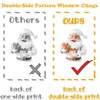 150PCS Christmas Window Clings, 9 Sheet Christmas Window Stickers Santa