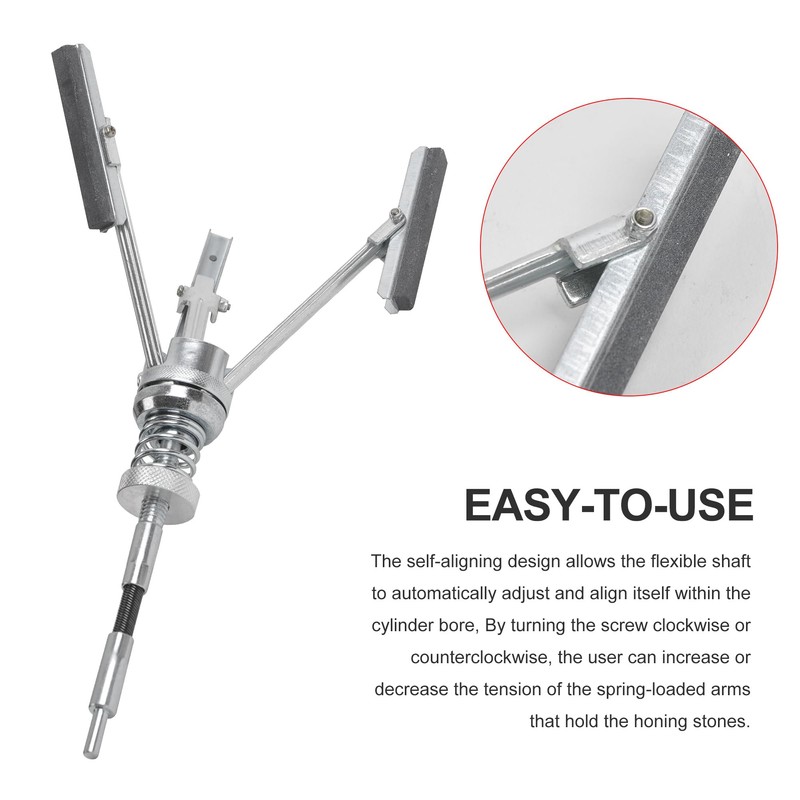 Engine Cylinder Honing Tool Kit with Grinding and Polishing Stones,