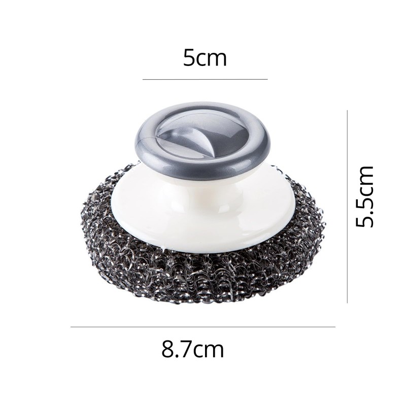 YAFIYGI Steel Wool Scrubber Handle Reusable Steel Wool Brush Steel