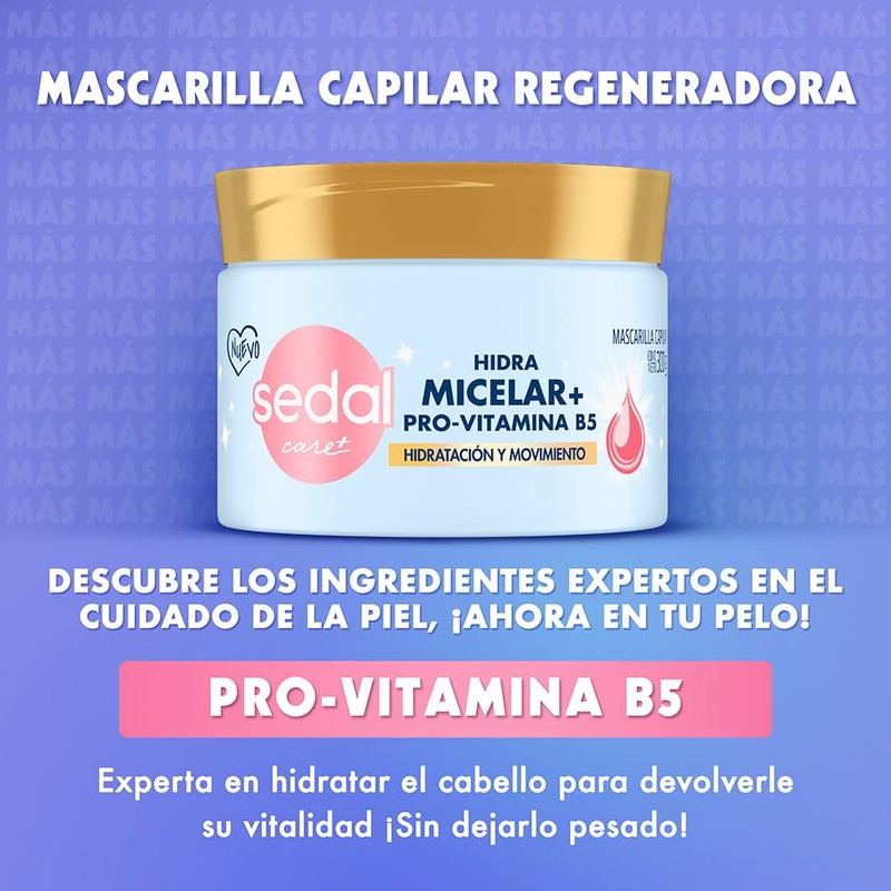 Sedal Tratamiento Micelar Hidratante Mascarilla Capilar 300 ml