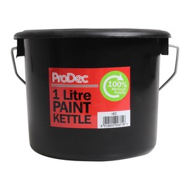 ProDec 1 litre Plastic Kettle for Decanting Paint, Varnish, Wood Treatments from Larger Cans and Mixing Wallpaper Paste, Ideal for Working On Ladders and Platforms