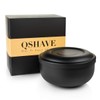 QSHAVE Stainless Steel Shaving Bowl with Lid 4 Inch Diameter