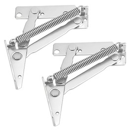 Qrity 1 Pair Lift Up Flap Top Hinge, 80 Degree Folding Spring Hinges, Sofa Bed Lifting Hinges, Lift Up Hinge for Wardrobe, Cupboard, Furniture