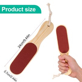 EOYVAIL Rasp Files for Foot Care, Professional Foot File, Foot and Heel File, Pumice Stone with Wooden Handle, Removes Corns, Calluses, Dead Skin on Calluses (Pack of 3)