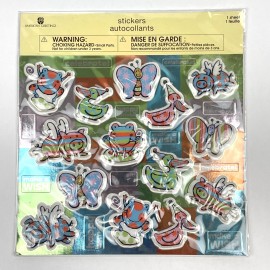 American Greetings NEW American Greetings Puffy Multicolor Animal Stickers w/ Shiny Sayings 1 Sheet