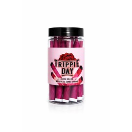 Trippie Day 20 Rose Cones Flower Petal Prerolled Cone Wraps | Natural Organic Rose Petal Handrolled Cones | 90mm | (90mm, 20) (Pack of, 20)