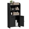 Homhedy Small Bathroom Storage Cabinet, Freestanding Toilet Paper Storage with
