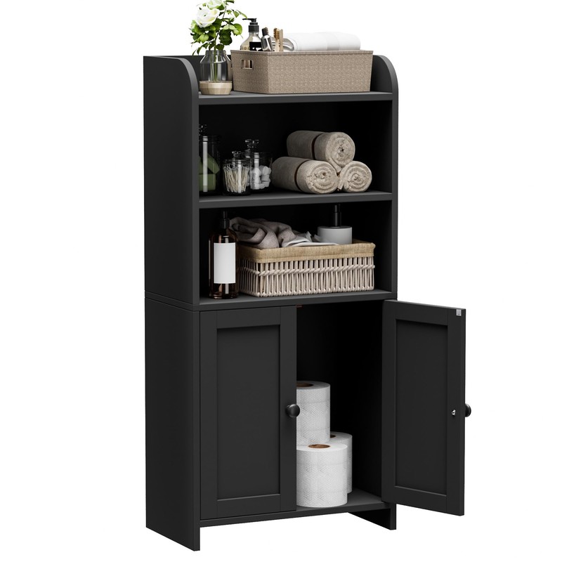 Homhedy Small Bathroom Storage Cabinet, Freestanding Toilet Paper Storage with
