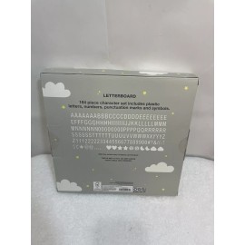 Moon and Stars Letterboard W/ Wood Trim 1 Board & 164 Piece Letter & Shape Set