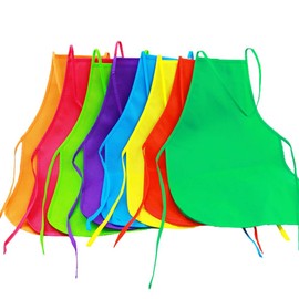 KNEWMART Children's Aprons, 12 Pieces Children's Craft Apron Set, Fabric Painting Aprons, Children's Art Smock, Children's Apron & Children's Cooking Apron for Drawing, Painting, Baking & Cooking -