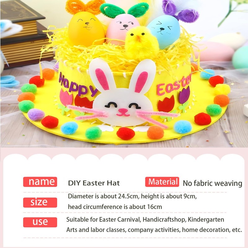 Easter Bonnet Kit,Easter Bonnet,Easter Crafts for Kids,Easter Bonnet Decorations,Easter Hat,Easter
