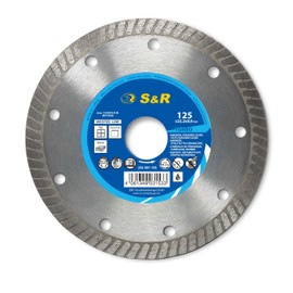 S&R Diamond blade/ Diamond Cutting Disc/ 125 x 1.6 (5.5) x 22.2 for cutting CERAMIC, hard ceramic, tiles, marble, granite, tiles, limestone and other hard materials. Professional quality