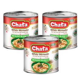 Chata Mexican White Menudo, Beef Belly Stew with Hominy Corn, 25 oz (Pack of 3)