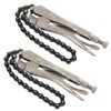 Glarks 2Pcs 9" Locking Chain Clamp with 20" Chain, Heavy-Duty