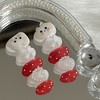 (3+1) Red Apple Handmade Nail Tips - Round / (3+1)