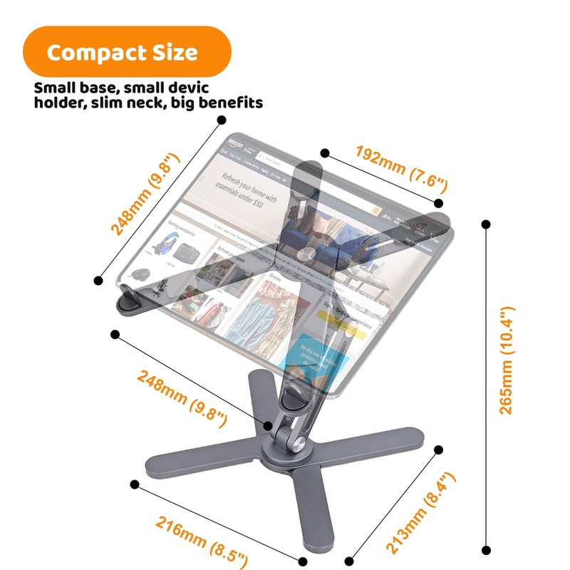 Moallia Laptop Stand with 360 Rotating Base, Computer Notebook Laptop