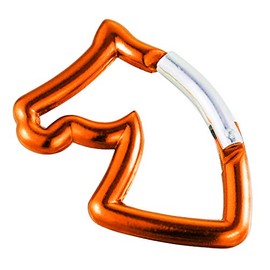 Arenbel 2" Aluminum Car Keychain D-Ring Spring Loaded Gate Carabiners Hook Clip Snaphook Holder, Orange