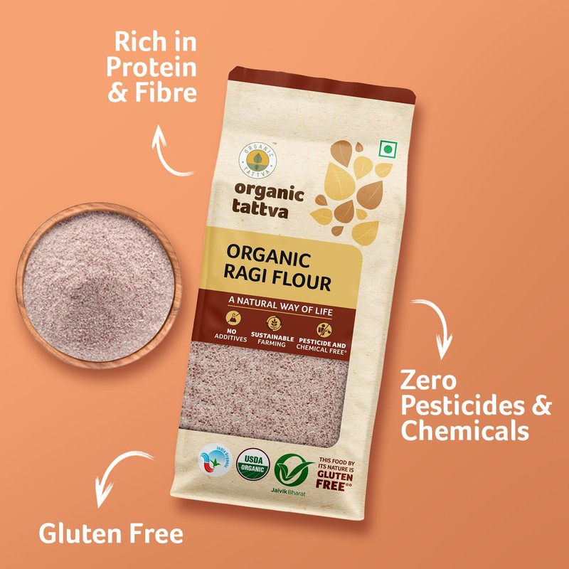 Organic Tattva Ragi Flour 1Lb