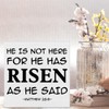 Christian Easter Decorations, He Has Risen Wooden Block Sign, Religious