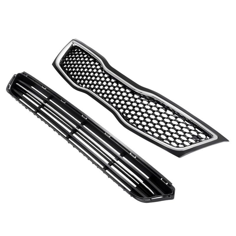 HECASA Upper+Lower Bumper Grille Compatible with 2014-2015 Kia Optima Front