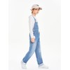 Haloumoning Boys Denim Bib Overalls with Adjustable Straps and Convenient
