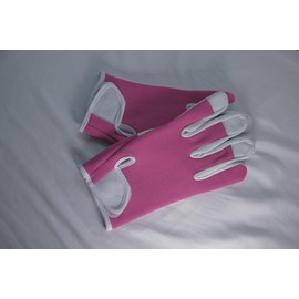 Goatskin Leather Gardening Gloves Safety Work Thorn Proof Garden Gloves (Yellow, M)