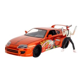 Jada Toys Chainsaw Man - 1995 Toyota Supra 1:24 Scale Diecast Vehicle with Figure