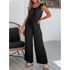 Dokotoo Jumpsuits for Women 2025 Fall Ruffle Sleeves Square Neck