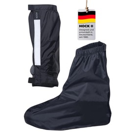 Hock Bicycle Rain Boot Cover Gaiters with Reflectors Unisex – Ankle Length Gaiters Overshoes 100% Waterproof – Bicycle Rain Cover for Men and Women, black