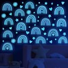 Glow in The Dark Rainbow Wall Sticker Glowing Rainbow Wall