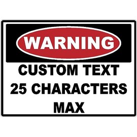 Design Your Own Custom 3.5" x 5" Danger Warning Caution Notice Peel and Stick Label Sticker Decal Made in USA (Warning)