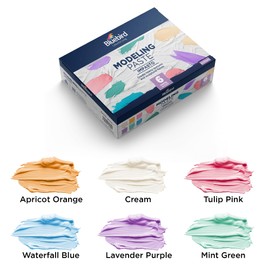 Bluebird Colored Modeling Paste - 6-Pack - 150GM / 5.3 Oz Each jar - Pastel Shades