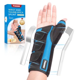 YiYame Wrist and Thumb Support, Thumb Spica Splint, De Quervain's Splint, Carpal Tunnel Wrist Splint with Thumb Support for Arthritis, Tendonitis, Trigger Thumb, Wrist Fractures, Injuries, Right-S