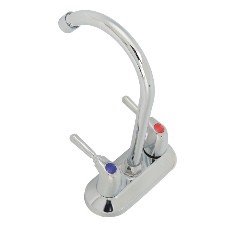 Sink Faucet 2 Handle 2 Holes Deck Plate Design Hot