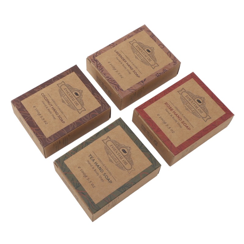 4pcs Exfoliating Soap Set Moisturizing Colorful Sea Salt Shea Butter