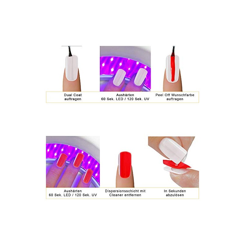 Peel Off - Nagellack zum Abziehen Farbe Black-Red