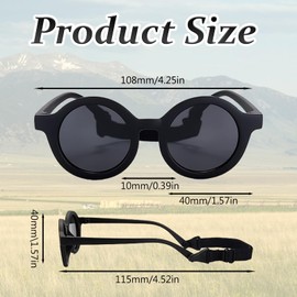 ZcrPrn Baby Sunglasses, Polarized Toddler Sunglasses with Adjustable Strap, Baby Travel Essentials, Soft Frame Glasses for Newborn Infant Girls Boys Age 0-36 Months