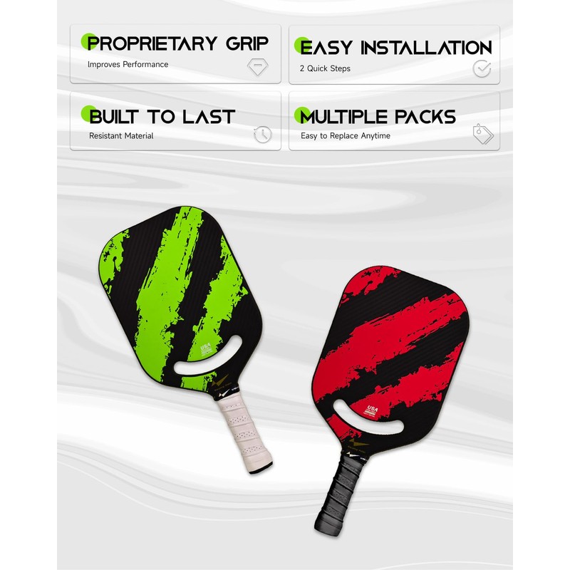 Warping Point Pickleball Paddle Replacement Grip Tape, Moisture Wicking Pickleball