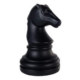 Chess Bookends, Universal Economy Decorative Bookends, Heavy Book Ends Supports for Books, 7x7x4 inches, Black,1Pair/2Piece (Chess Piece Bookends)