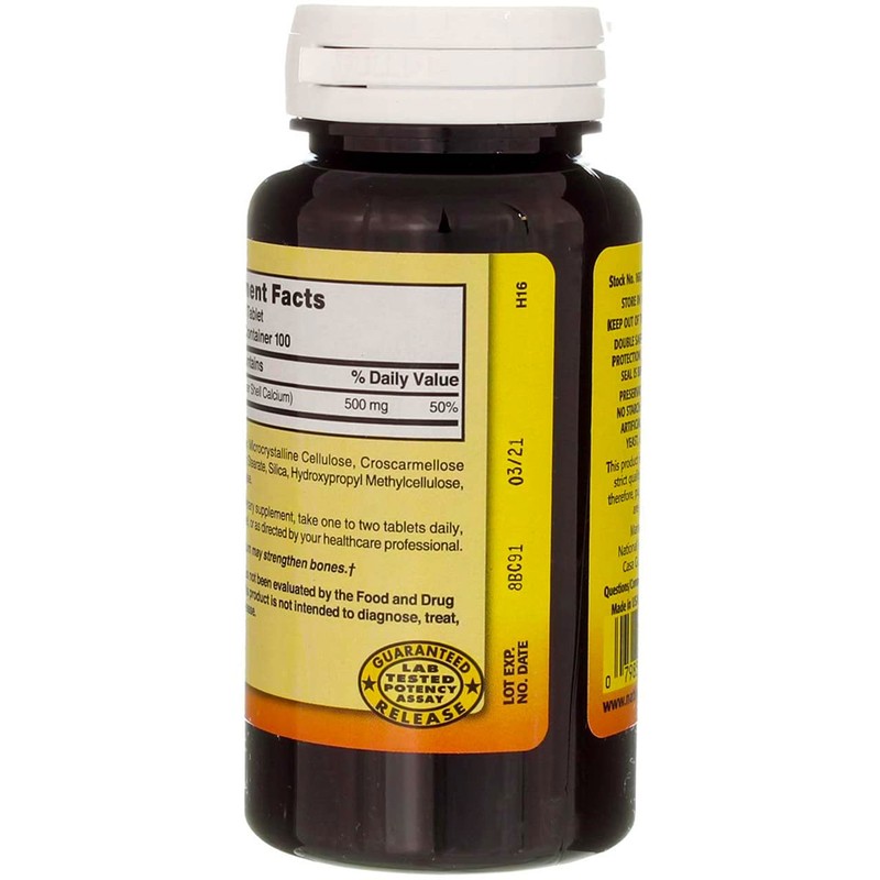 Nature's Blend Oyster Shell Calcium 500 mg Tablets - 100