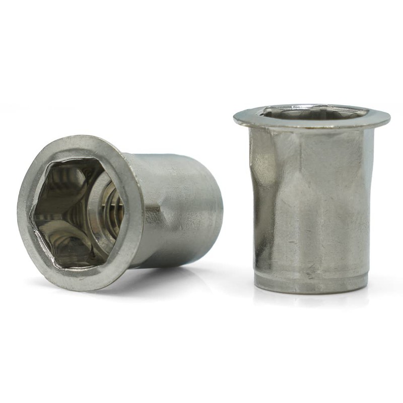 M6-1.0 Metric Half Hex Low Profile Head Rivet Nut -