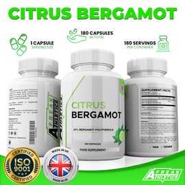 Freak Athletics Citrus Bergamot Extract - 180 Capsules - 500mg High Strength 40% Bergamot Polyphenols - UK Made