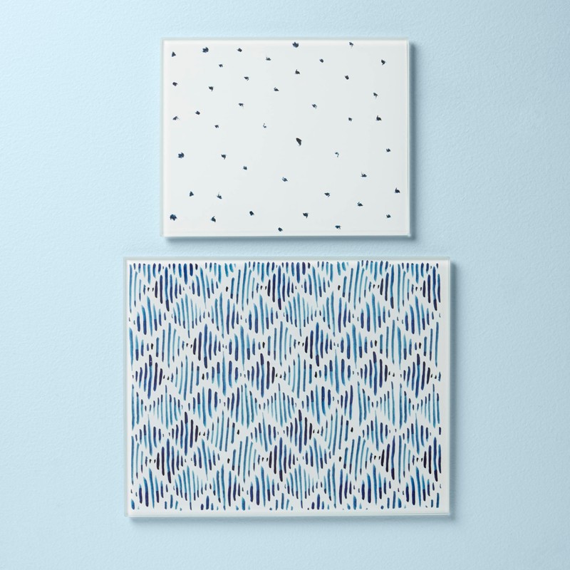 Lenox Blue Bay 2-Piece Glass Cutting Board Set, 1 Count,
