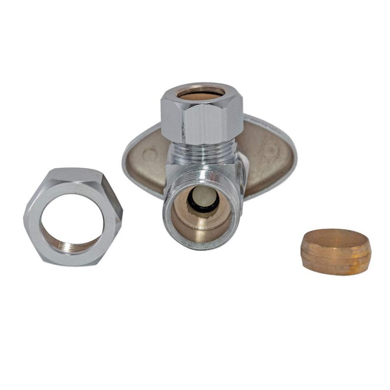 Eastman 04358LF Multi-Turn Angle Stop Valve, 1/2" OD x 5/8"