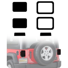 NDRUSH Tail Light Tint Vinyl Rear Overlay Tint Film Precut Black Out Overlay Wrap Cover Compatible with 2007-2017 Jeep Wrangler 2018 Wrangler JK