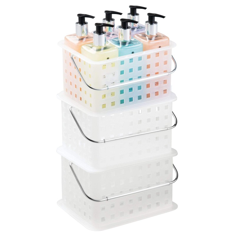 InterDesign Storage Organizer Basket, for Bathroom, Health and Beauty Products
