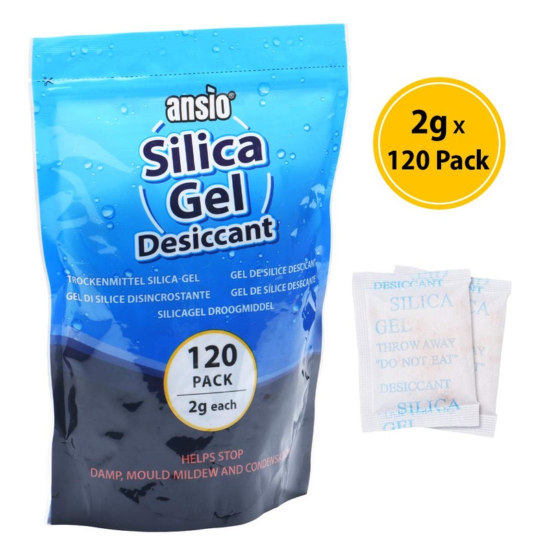 ANSIO 2 gram Silica Gel Desiccant Sachets Moisture Absorbers -